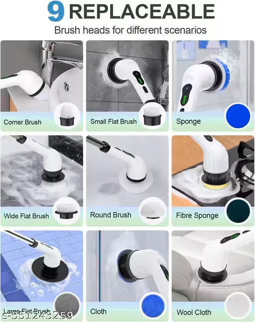 Electric Spin Scrubber,Cleaning Brush Scrubber for Home,